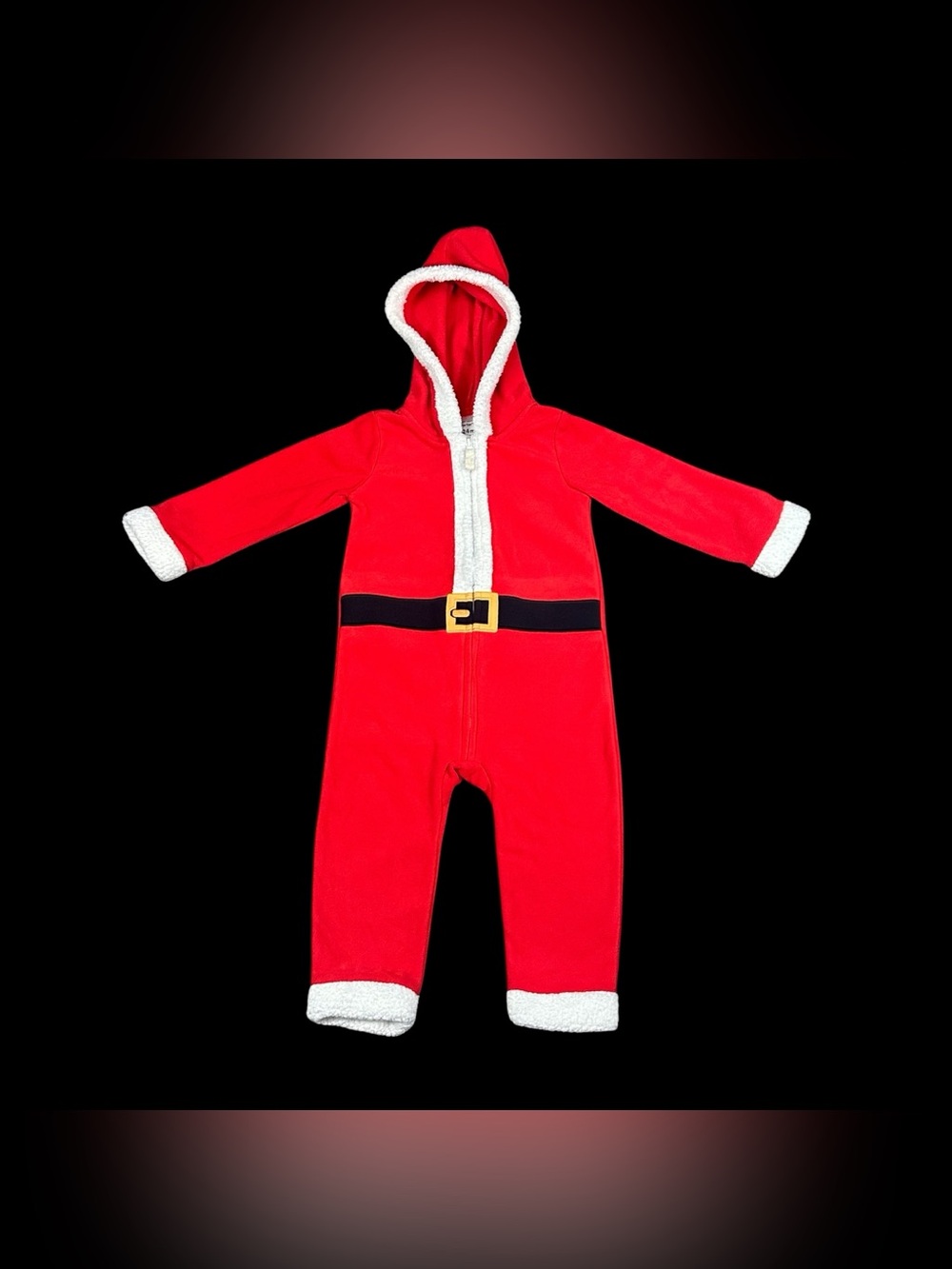 Carter’s Baby 24M Santa Claus Fleece Jumpsuit Christmas Costume Hooded Romper
